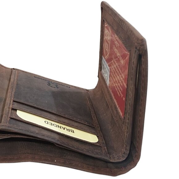 Men's Genuine Leather Wallet Tri-fold with RFID - Picture 2 of 6